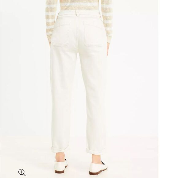 LOFT Women's Cream Jeans - Picture 2 of 5